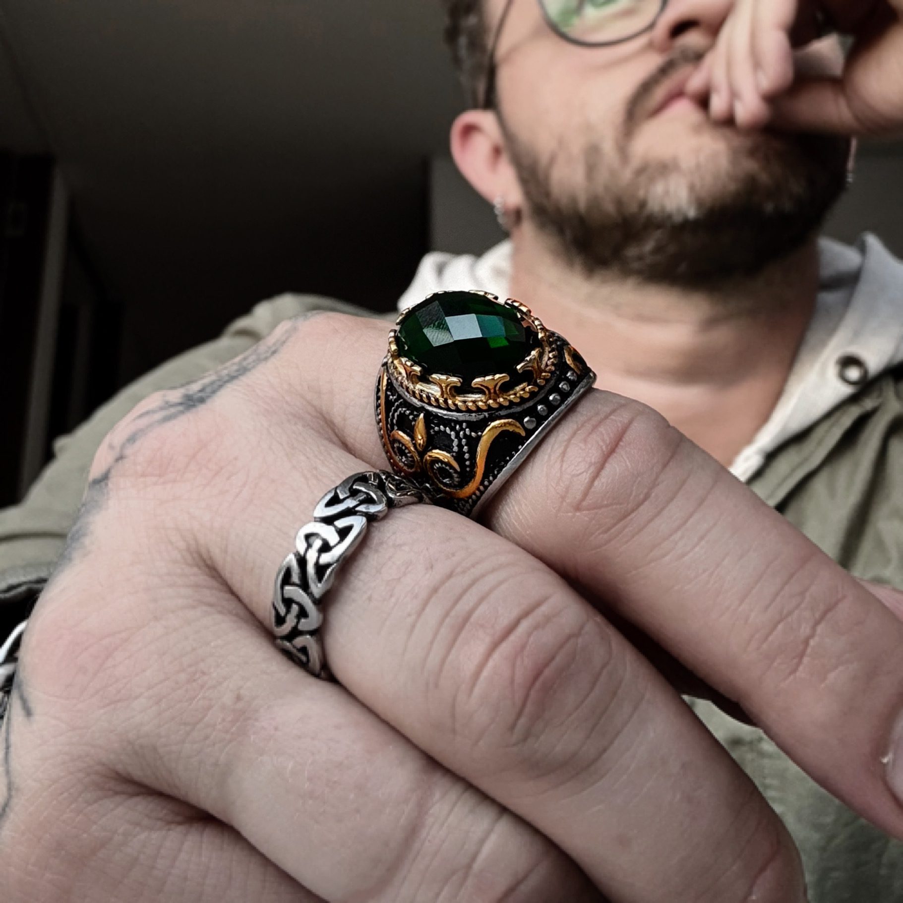 Green Gema Ring