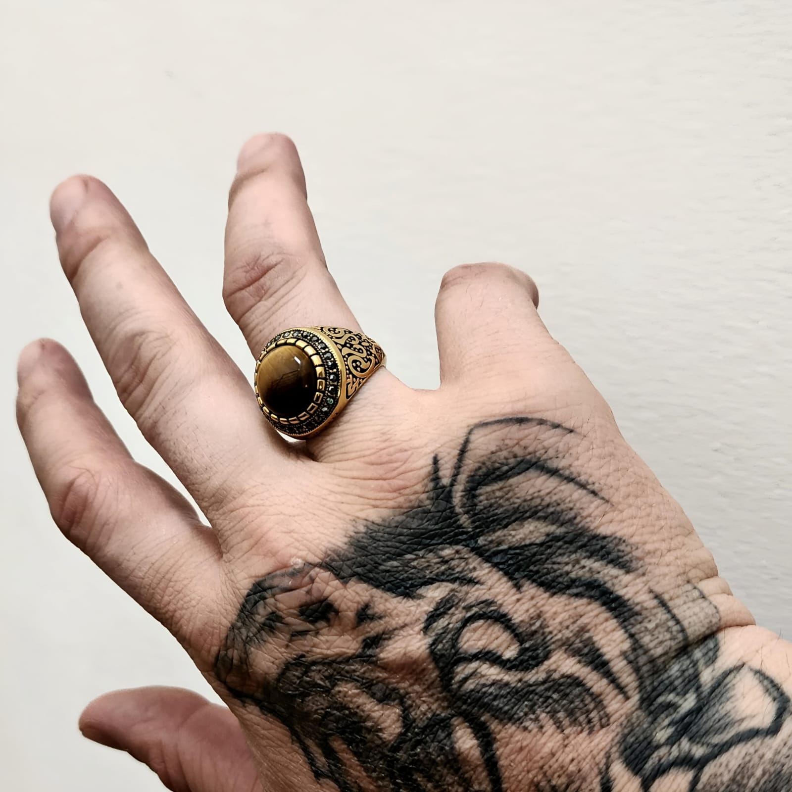 Victorian Ring ojo de tigre