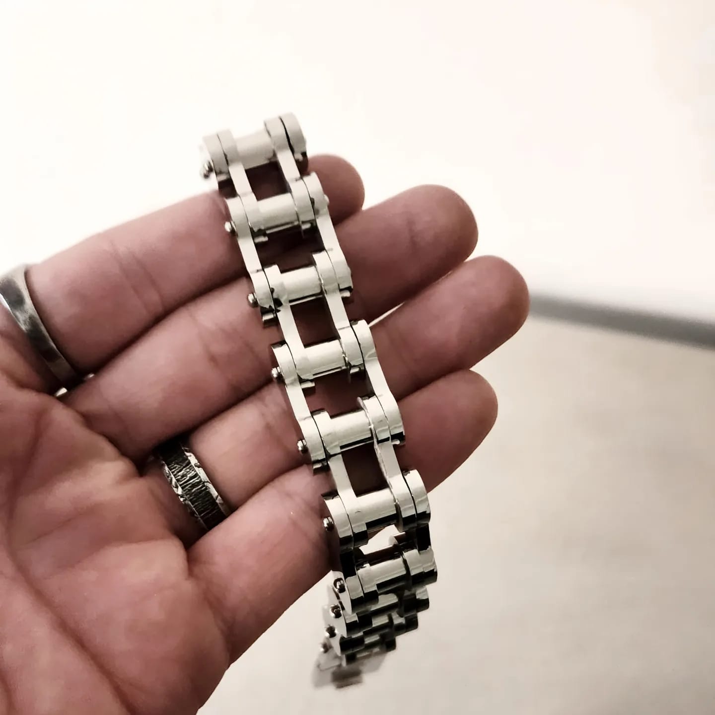 Motochain silver Brazalete