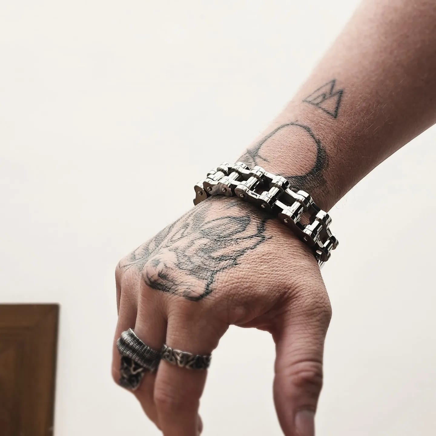 Motochain silver Brazalete