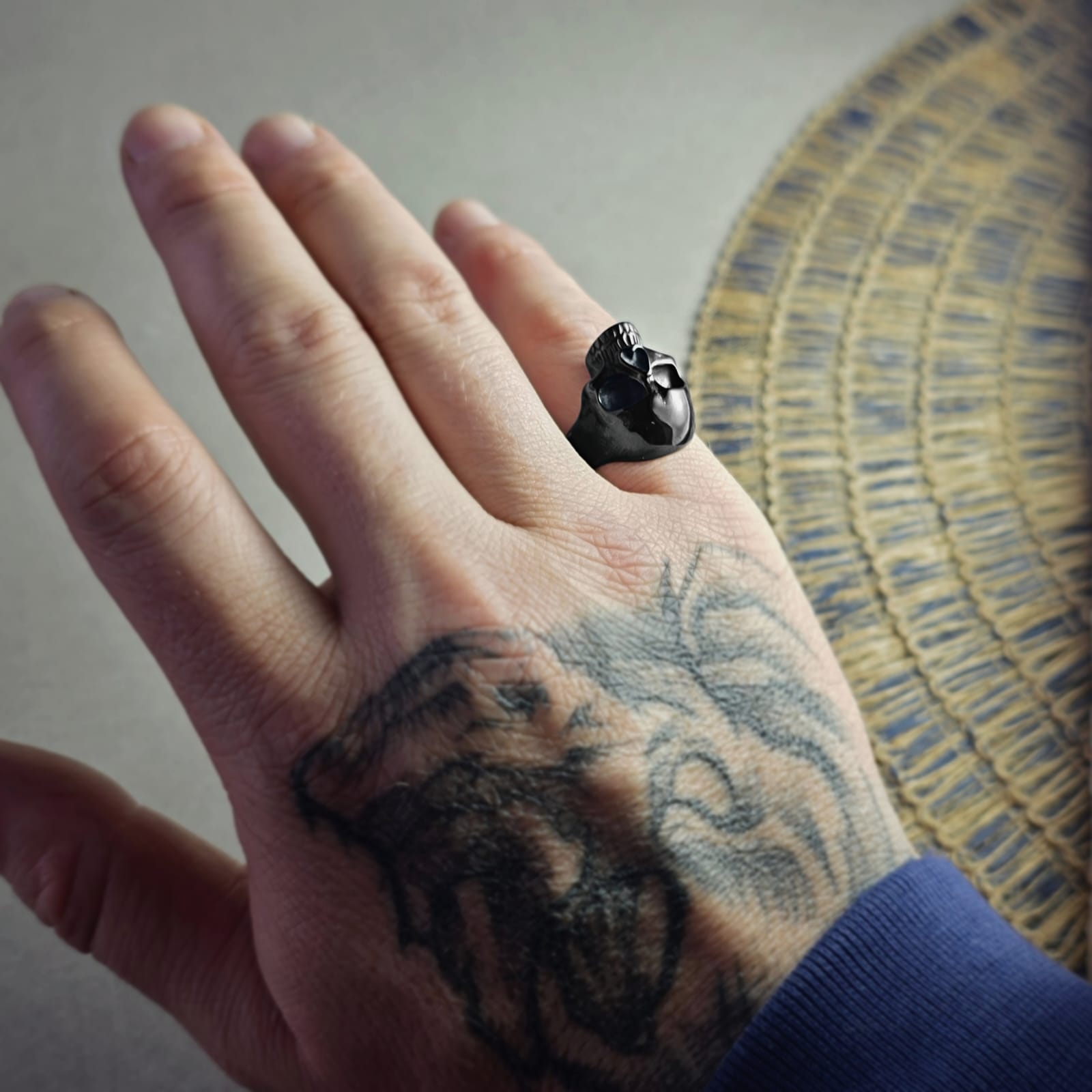 Skullpture Black Ring